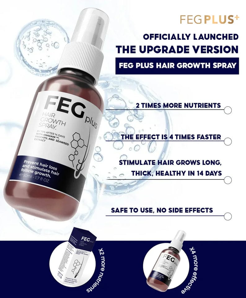 FEG Plus Hair Growth Spray – Fast Hair Regrowth Formula