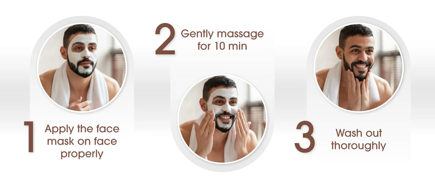 Niconi Men Enzyme De-Tan Pack For Face & Body
