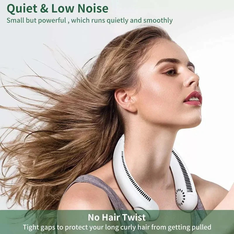 rechargeable  neck fan 360* degree surroundings